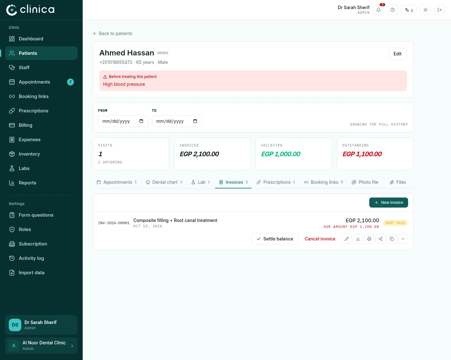 Invoices and payments